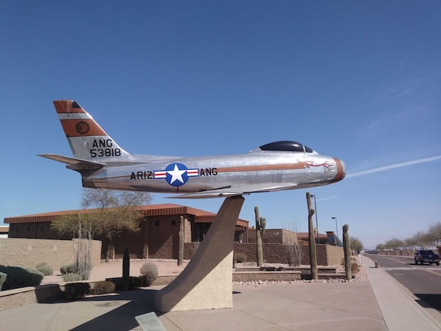 F-86F Sabre, S/N 55-3818, ANG, Sky Harbor AIrport, Phoenix, Arizona